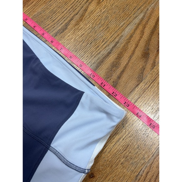 ATHLETA Colorblock Powervita 7/8 Legging Women's Sz Medium Asymmetrical - Picture 4 of 5